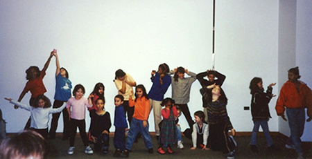 Children performance tableau, Mighty Action
					 Racket workshop, Donnell Branch New York Public Library