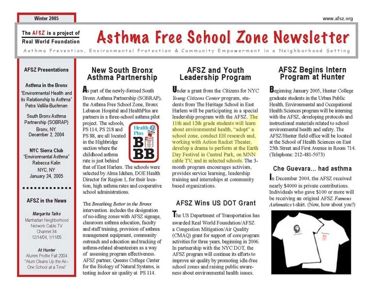 AFSZ Winter ‘05 Newsletter